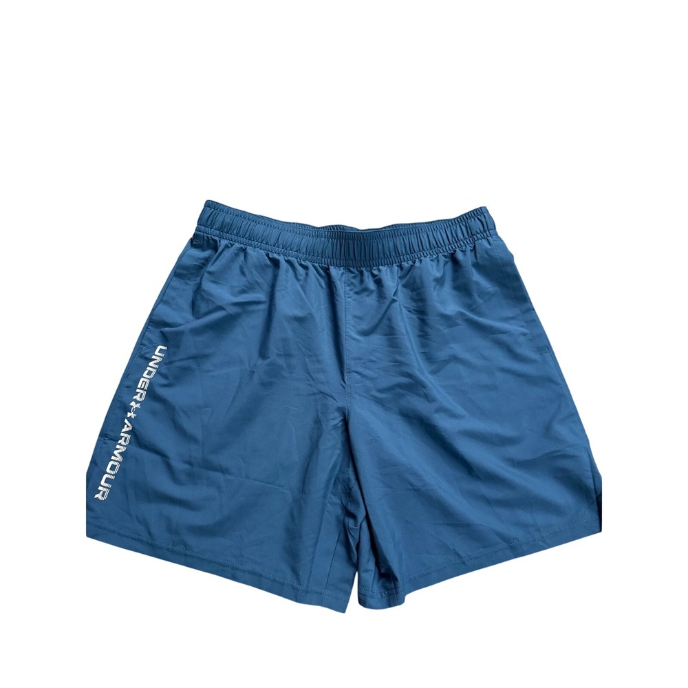 Under Armour Mens Tech Woven Wordmark Shorts Blue XL 1383356 Training Gym